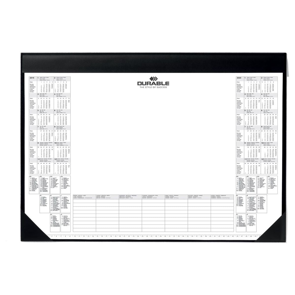 Durable - schrijfonderlegger met kalender 2024-2025