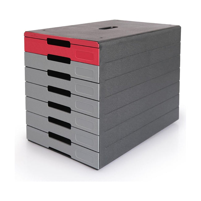 Durable - Ladenblok Box Pro, 7 charges, rouge