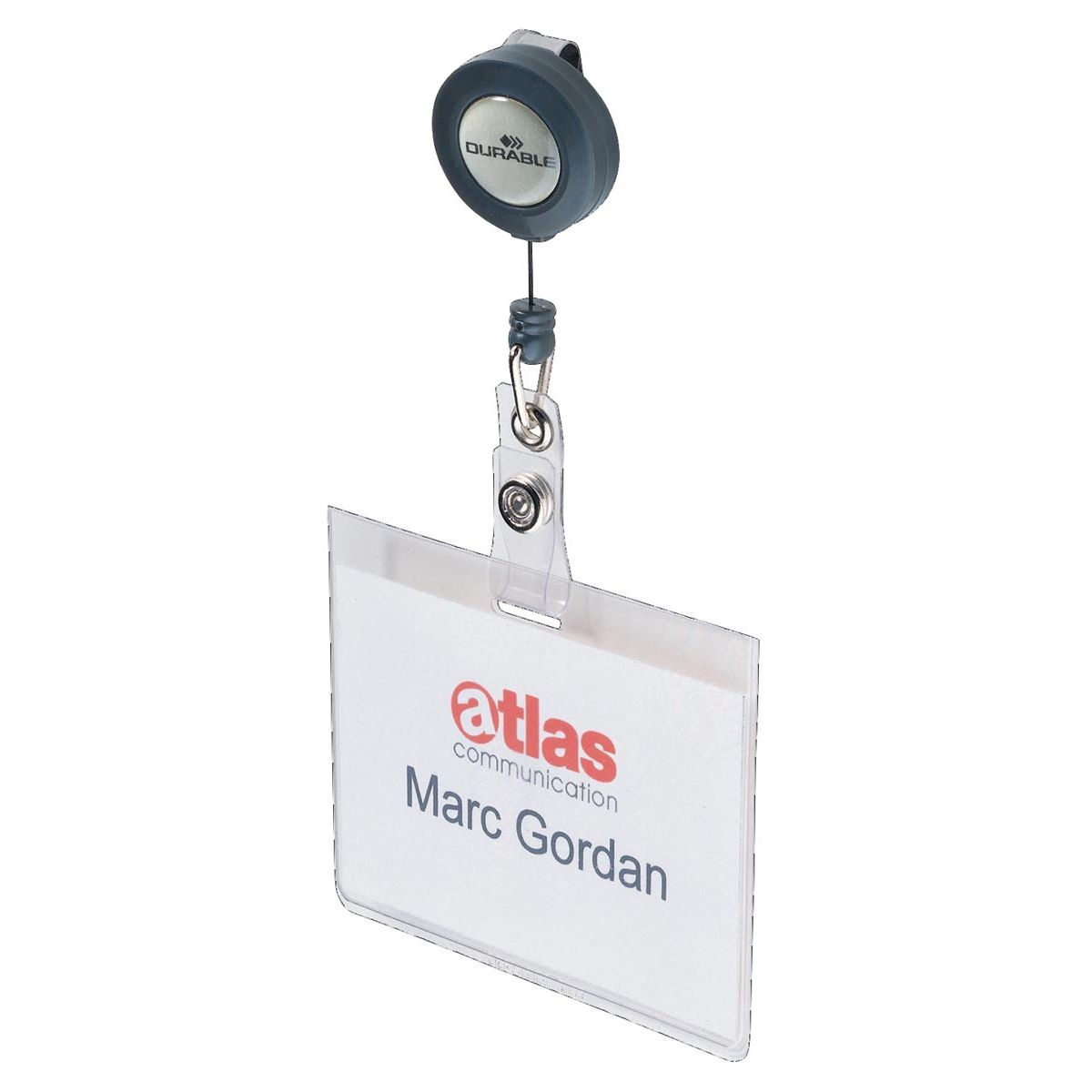 Durable - badge with retractor, 10 pieces