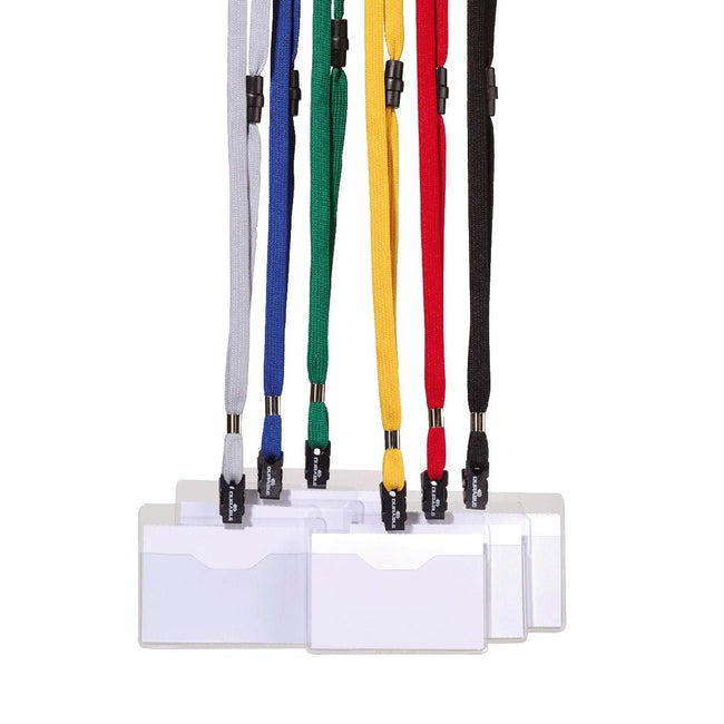 Durable - badge with textile band dark blue, 10 pieces