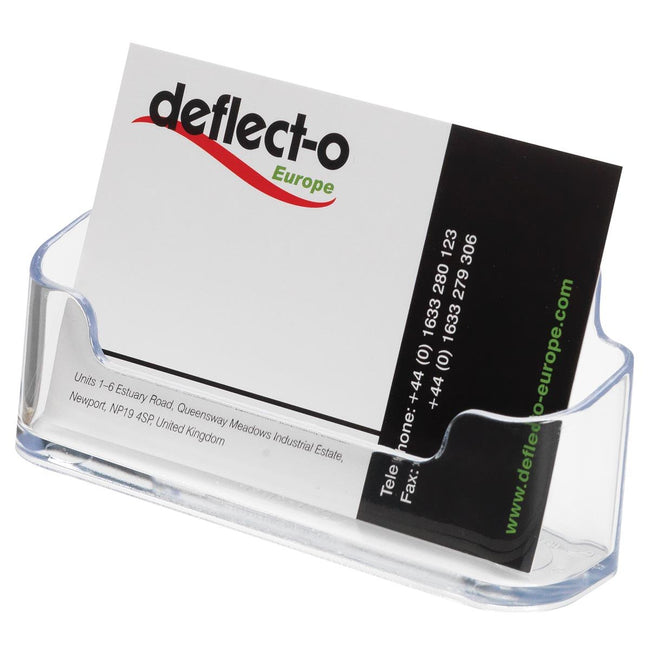 Deflecto - Business card holder 1 storage compartment, transparent