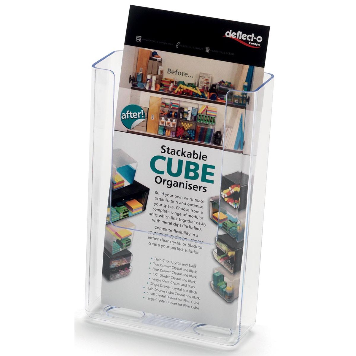 Deflecto - brochure holder 1/3 A4 portrait