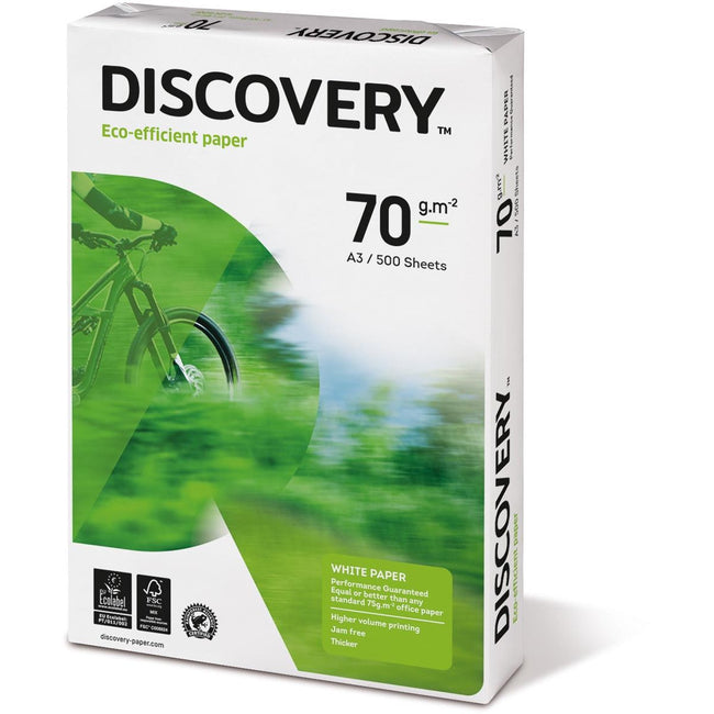 Discovery - carta per fotocopie ft A3, 70 g, confezione da 500 fogli