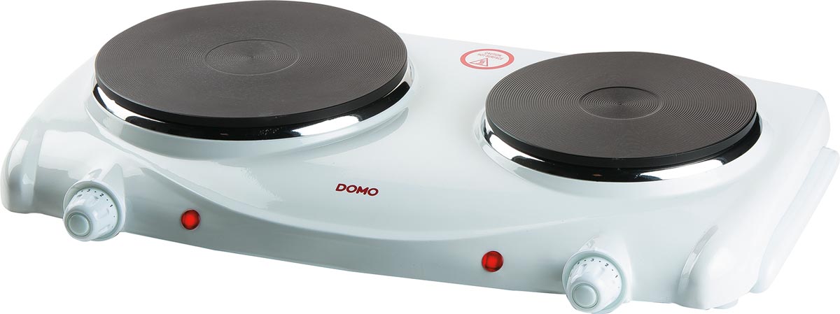 Domo - Elektrokochfeld, 1000-1500 W, weiß