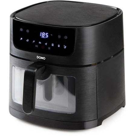 Domo - friggitrice ad aria calda Deli-Fryer con finestra di visualizzazione, 8 l, nera