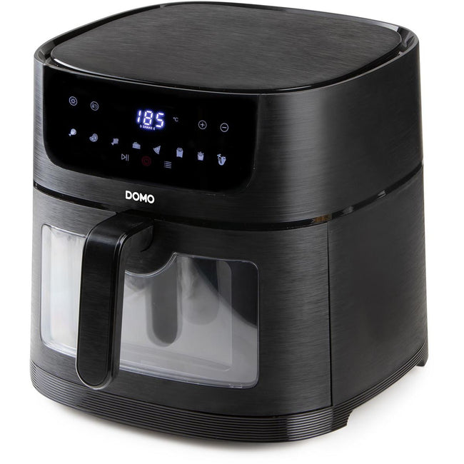 Domo - friggitrice ad aria calda Deli-Fryer con finestra di visualizzazione, 8 l, nera