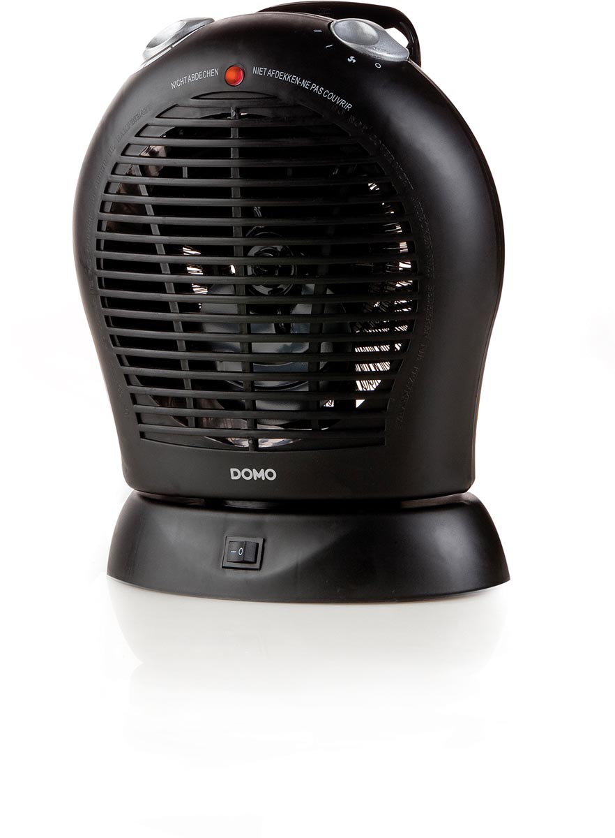 Domo - Ventilatore d'aria calda Domo IP21, nero