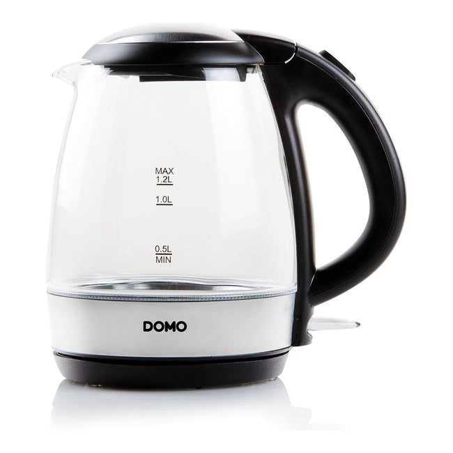 Domo -  waterkoker uit glas en RVS, 1,2 l, 2200 W