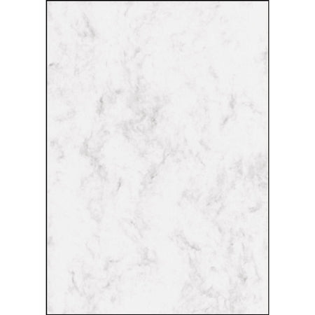 Sigel -   designpapier grijs gemarmerd, ft A4, 200 g, pak van 50 vel