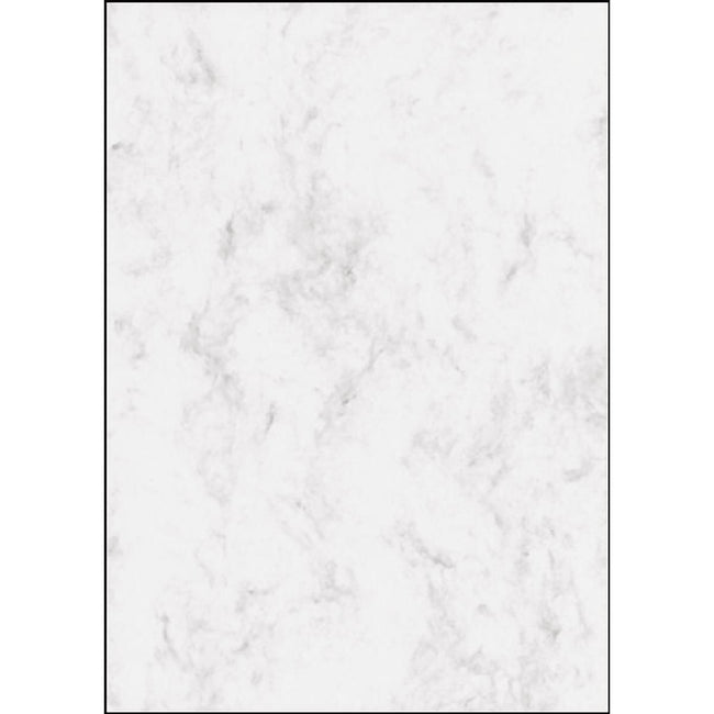 Sigel - Designpapier grau marmoriert, ft A4, 200 g, Packung à 50 Blatt