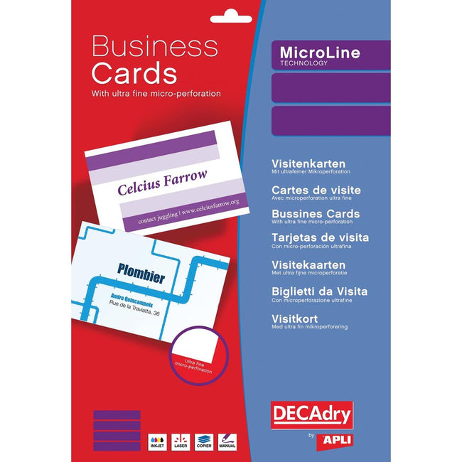 Decadry - business cards MicroLine ft 85 x 54 mm, 185 g/m², 500 cards