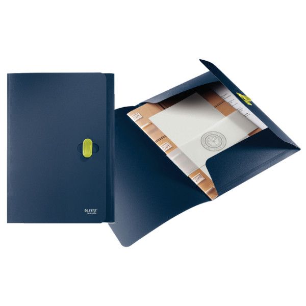Leitz - File folder re:cycle A4 3 flaps dark blue
