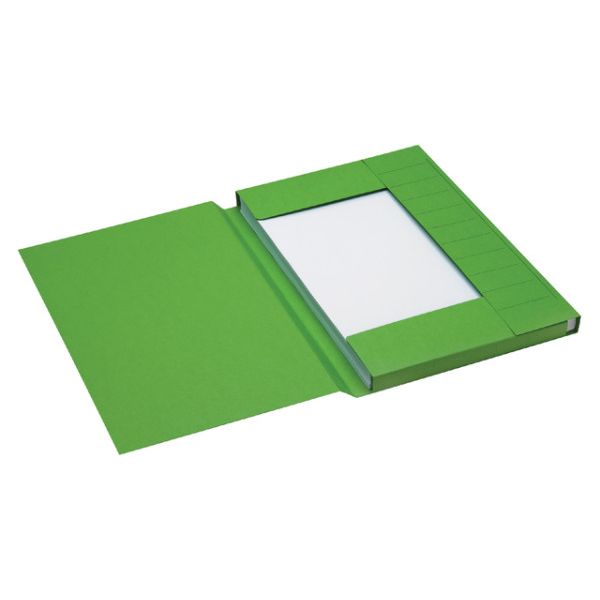 Jalema - File folder folio 3 flap 100% recycled cardboard 250 gr green | 25 pieces