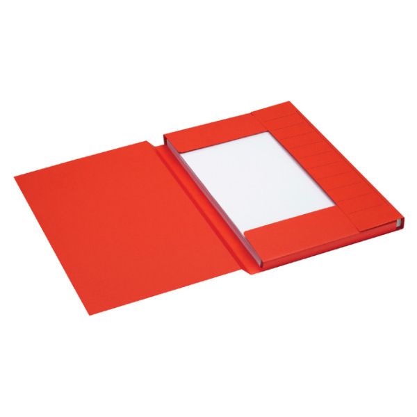 Jalema – Aktenmappe Folio, 3 Klappen, 100 % recycelter Karton, 250 g, Rot