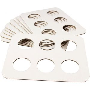 Timmers - Cardboard carrying tray for 6 glasses 6 holes 50 pieces