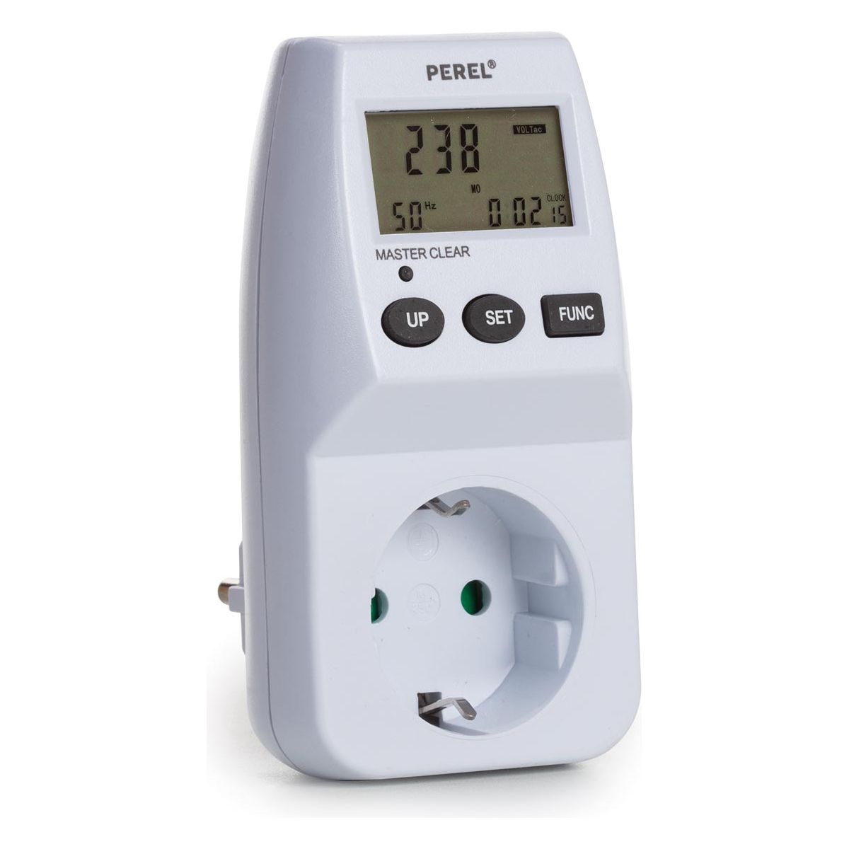 Perel - energiemeter, 230 V, 16 A, wit, voor Nederland