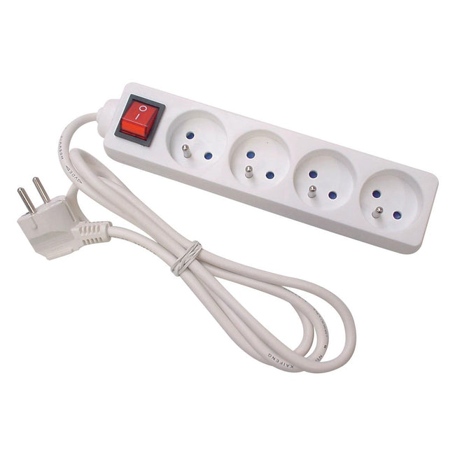 Perel - presa con 4 prese e interruttore, per il Belgio