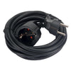 Perel - extension cable 3 meters, black, for the Netherlands