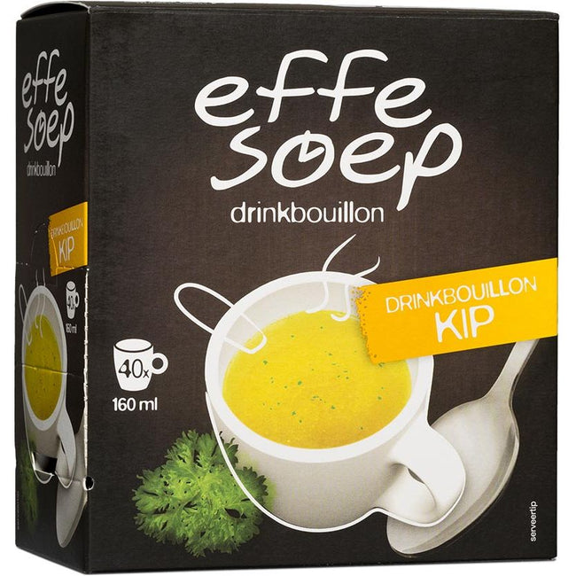 Effe soep - Effe Soep drinkbouillon, kip, 160 ml, doos van 40 sticks