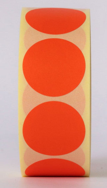 Klika - Label | Advertising label | paper | permanent | ∅35mm | fluoro/orange | roll of 2000 pieces