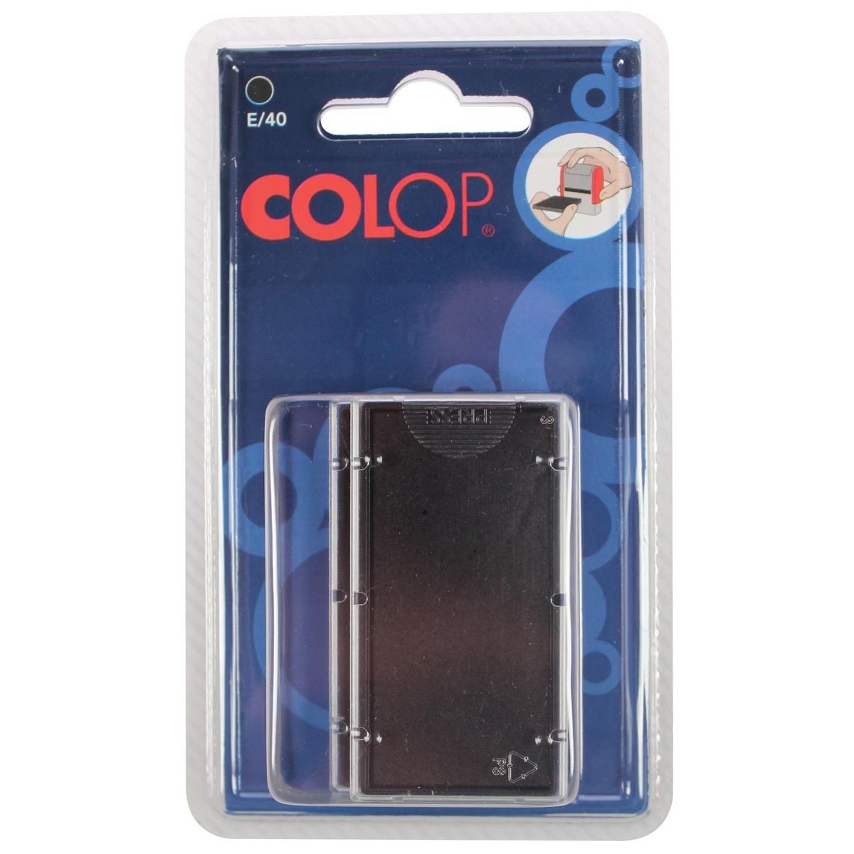 Colop -  stempelkussen zwart, voor stempel P40, P40N, blister van 2 stuks