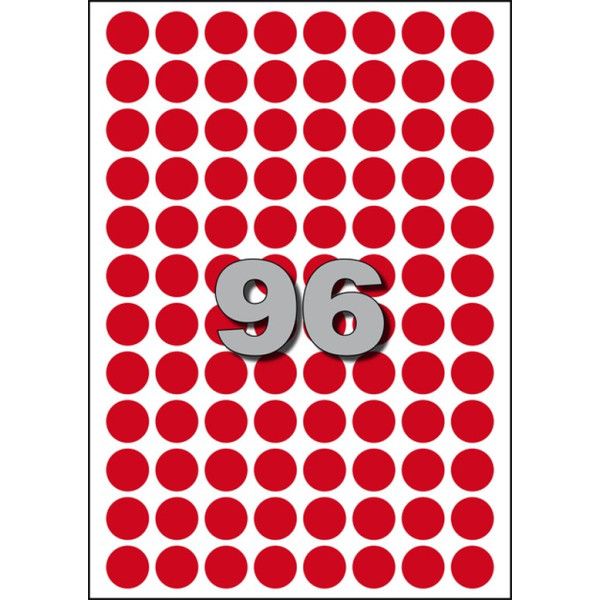 Avery - Etichetta | carta | ∅15 mm | rosso