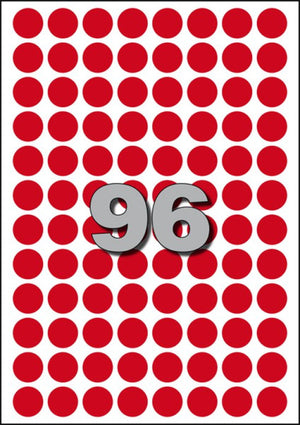 Avery - Label | paper | ∅15mm | red