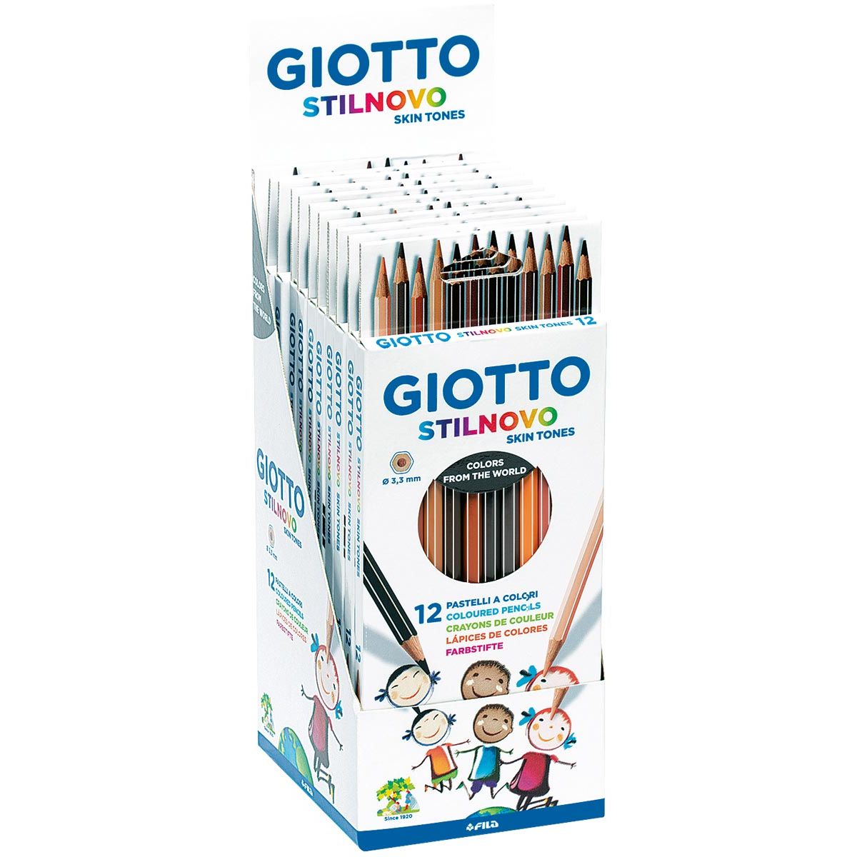 Giotto - Buntstift Stilnovo Skin Tones Set mit 12 Farben