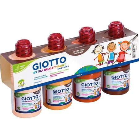 Giotto - Extra Quality Skin Tones gouache, 250 ml, pack of 4 bottles