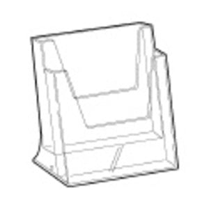Timmers - Brochure tray acrylic A5 standing 2 compartments