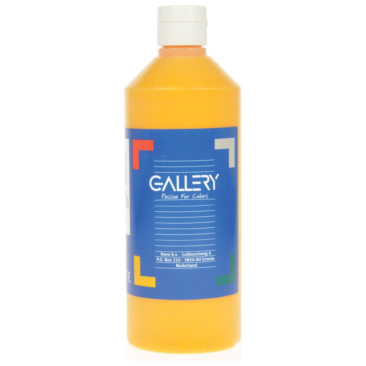 Gallery -  plakkaatverf, flacon van 500 ml, donkergeel