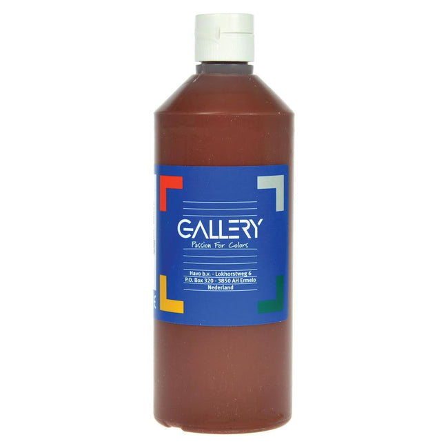 Gallery - Gallery plakkaatverf, flacon van 500 ml, donkerbruin