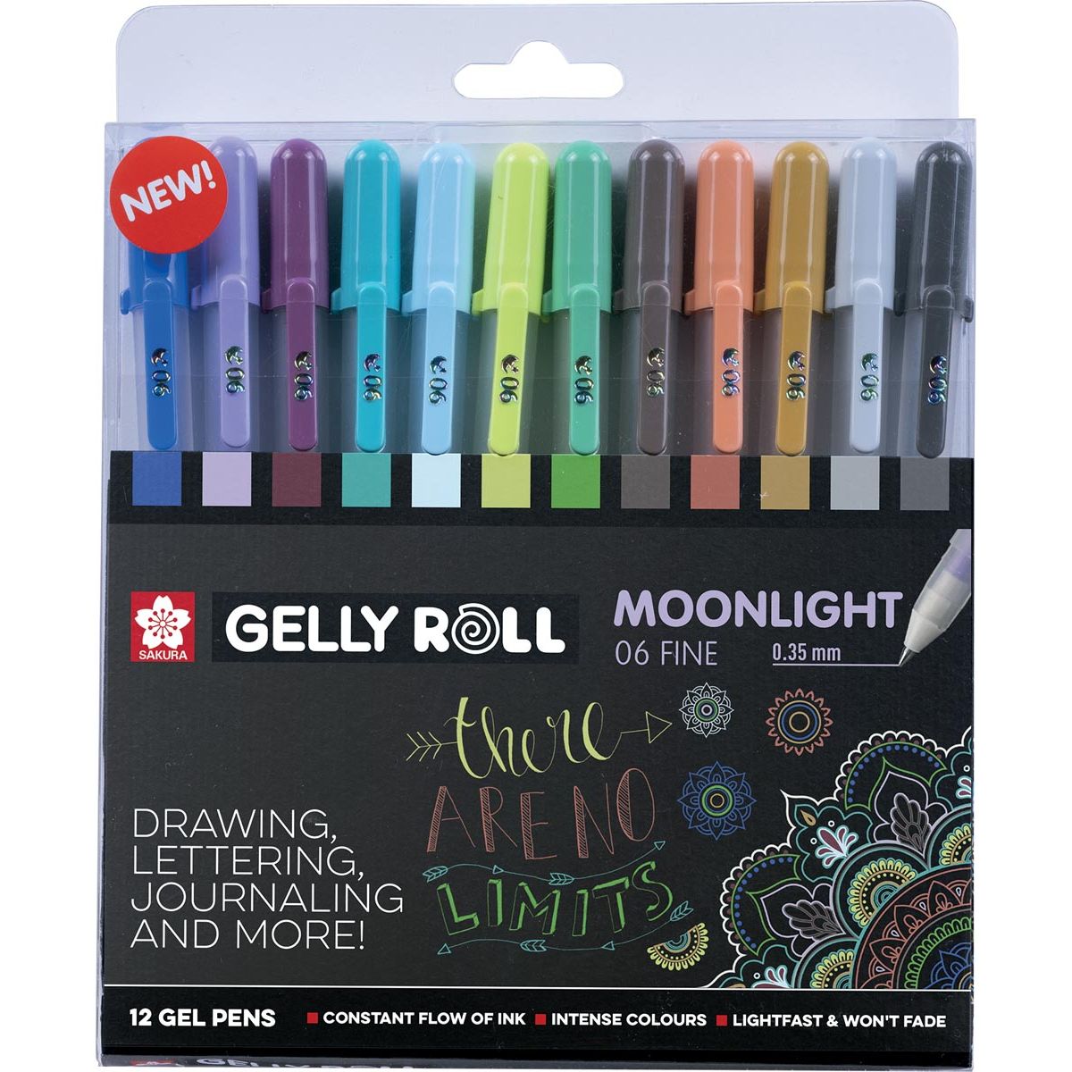 Sakura - roller Gelly Roll Moonlight, etui van 12 stuks in geassorteerde kleuren