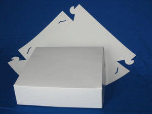 Pastry box 34x34x8cm white gooseneck 50 pieces