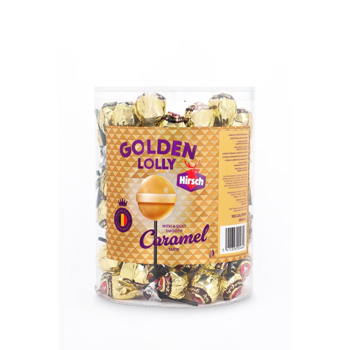 Hirsch -   Golden Lolly, 100 stuks, pot van 1,2 kg