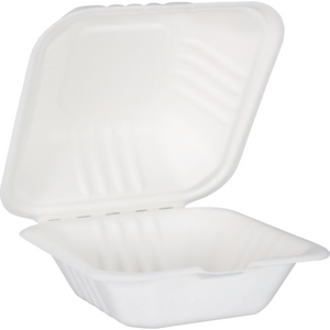 Klíka - Bak | Bagazo (pulpa de caña de azúcar) | caja de hamburguesas | 150x150x78mm | blanco | 50 piezas
