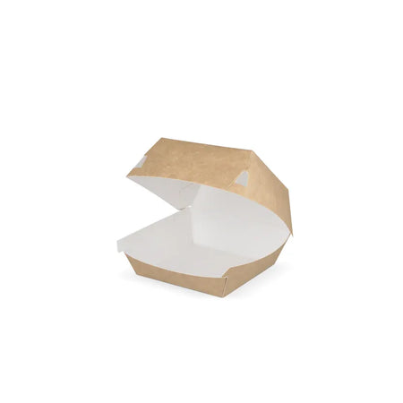 Hamburgerbox Kraft/Wit Small 90x90x70mm 50 stuks