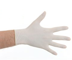 Handschoen latex en poedervrij WIT 100 stuks large