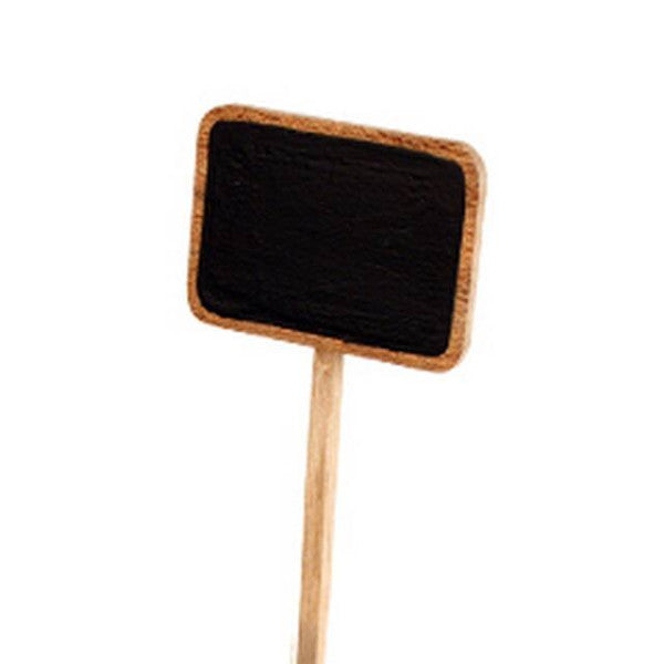 Segnaprezzo in legno lavagna nera superficie di scrittura 7x5cm 10 pezzi