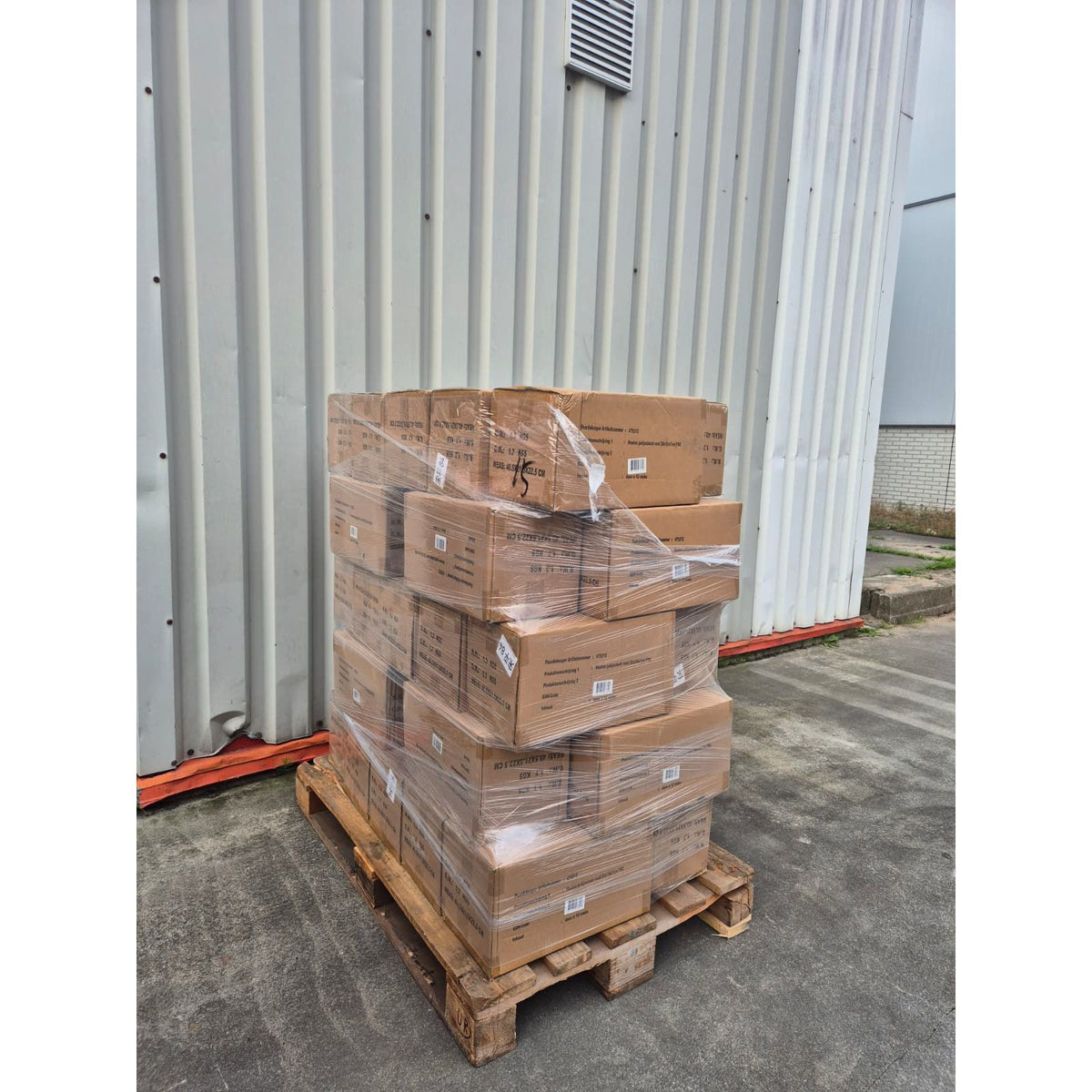 houten pakjesboot 20x10x7cm rood