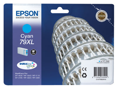 Epson Tower of Pisa Singlepack Cyan 79XL DURABrite Ultra Ink