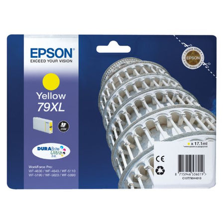 Epson Tower of Pisa Singlepack Yellow 79XL DURABrite Ultra Ink