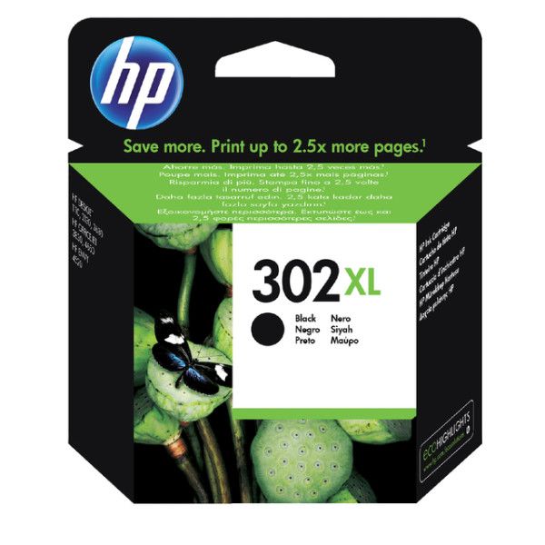 HP - Cartuccia d'inchiostro F6U68AE 302XL nera