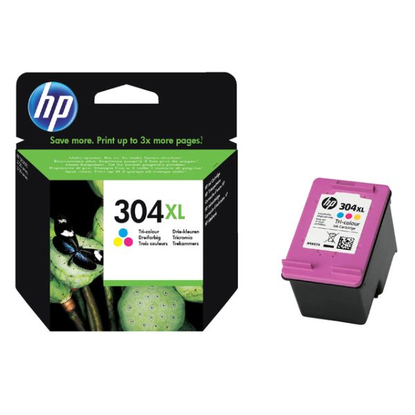 HP 304XL originele drie-kleuren inktcartridge | 20 stuks