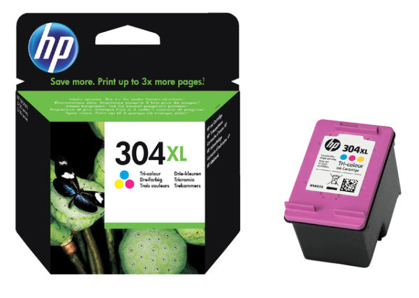 HP - Cartouche d'encre n9k07ae 304xl couleur