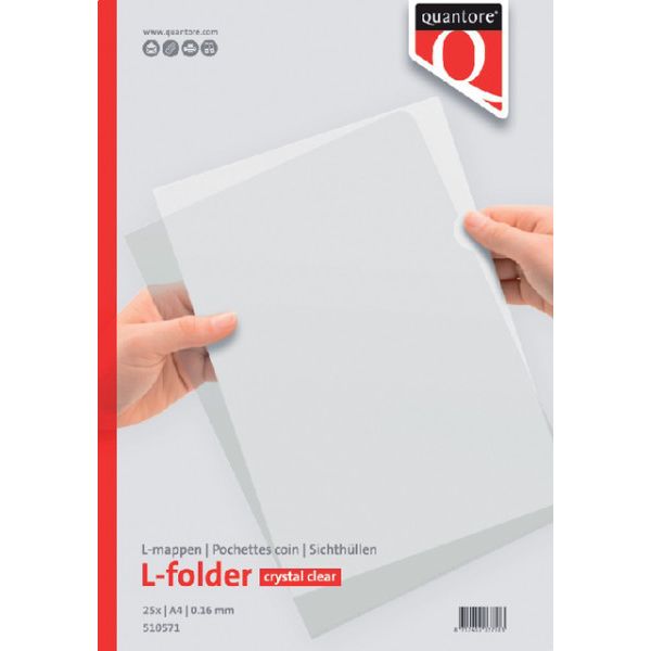 Quantore - Cartella porta inserti modello L A4 PP 0,16mm liscio 25 pezzi