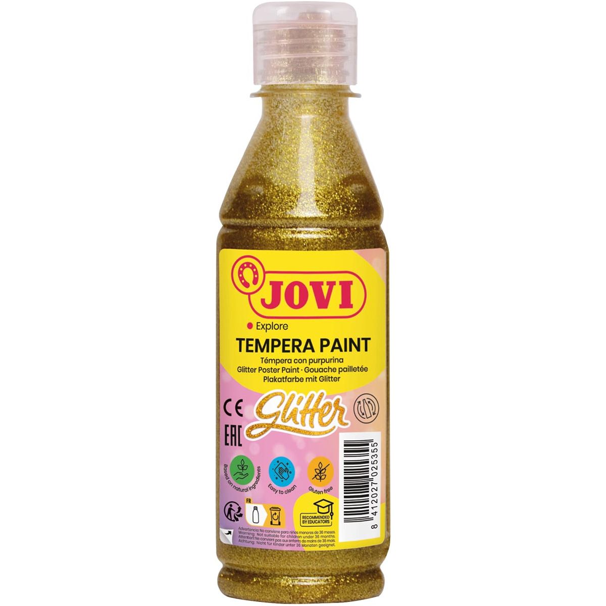 Jovi - Jovi Plakkaatverf Glitter flacon van 250 ml, goud