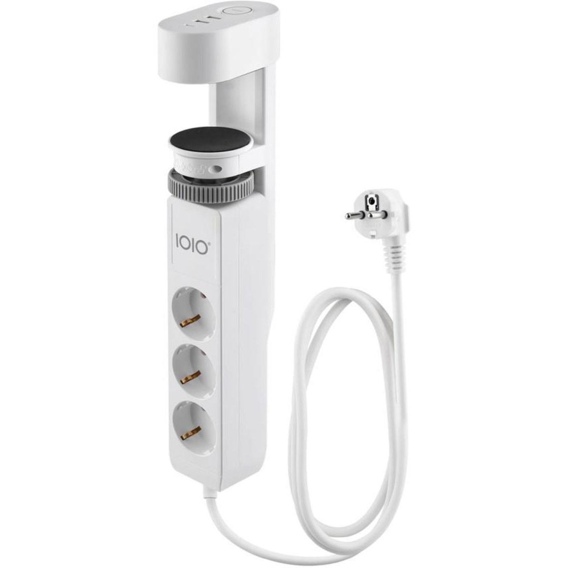 IOIO -   contactdoos SL3000, 3 stopcontacten en 3 USB-poorten, tafelklem, wit