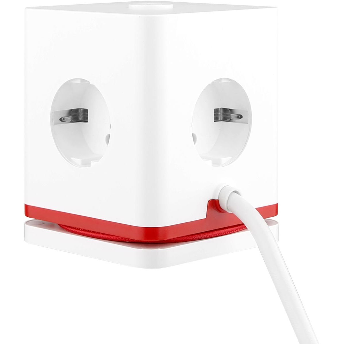 IOIO -   contactdoos SW1000, 3 stopcontacten en 3 USB-poorten, kubus, wit