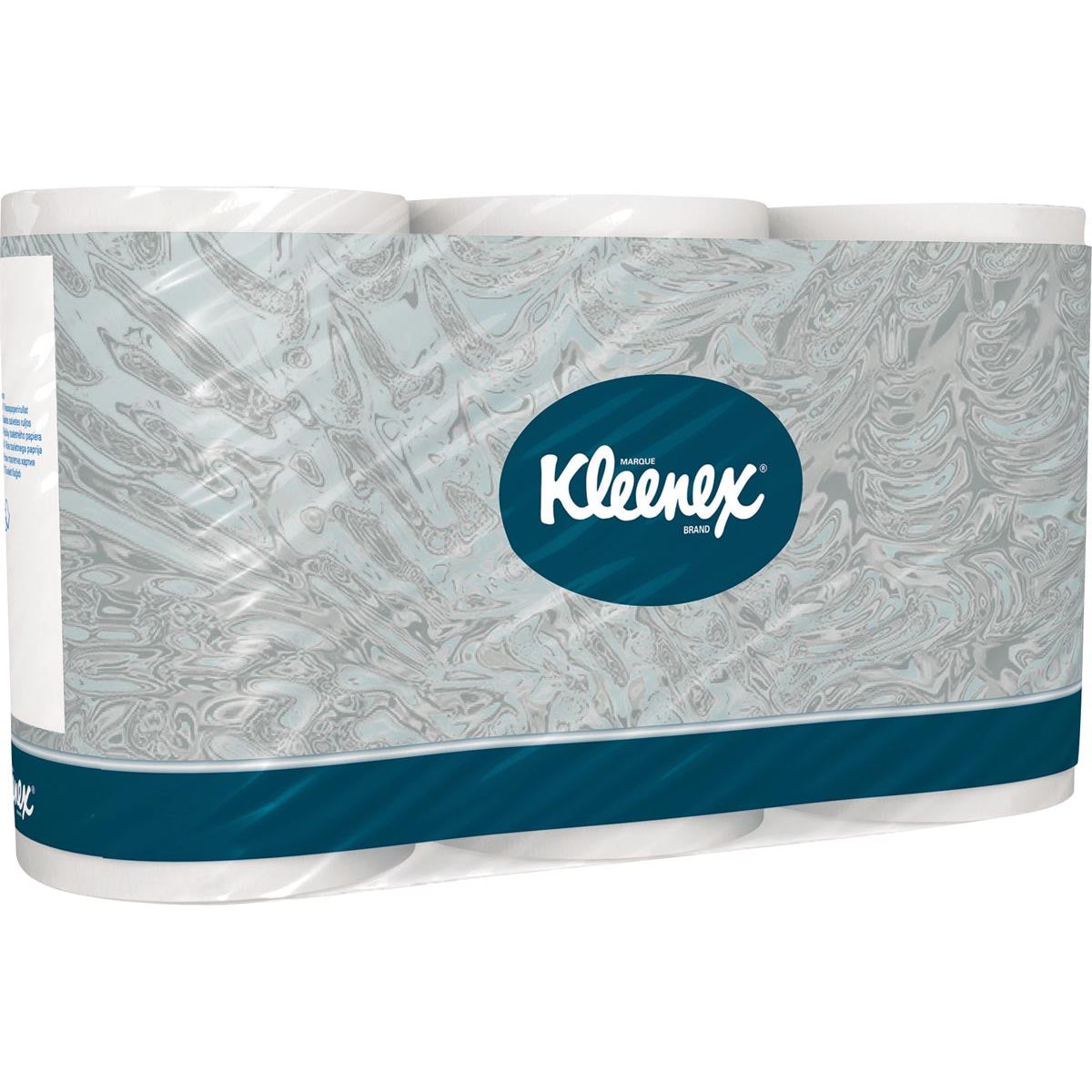 Kleenex - papier toilette, 3 couches, 350 feuilles, paquet de 6 rouleaux